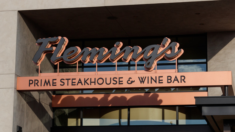Fleming's steakhouse sign