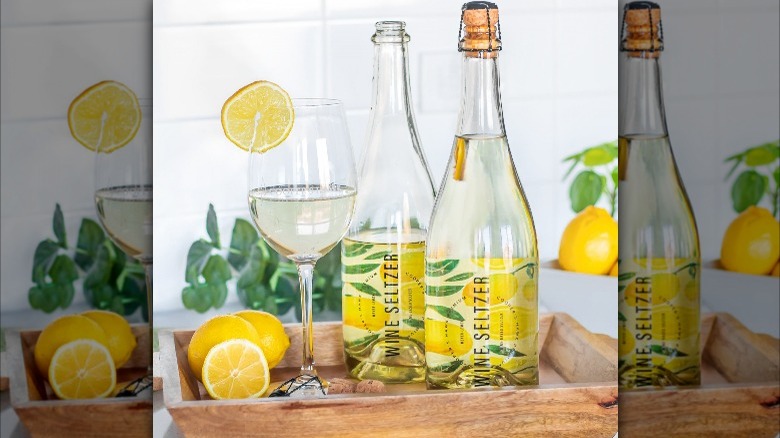 two bottles of coopers hawk meyer lemon seltzer