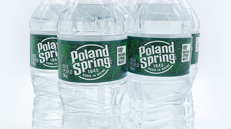 Poland Spring water bottles