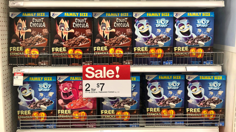 The monster cereals on store shelves