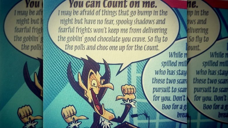 A "Vote for Count Chocula" Graphic