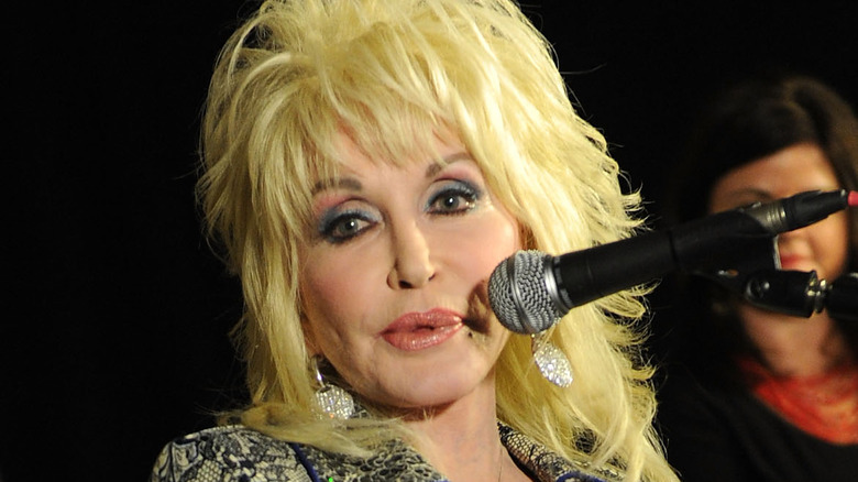 Dolly Parton in 2012 at Cracker Barrel event