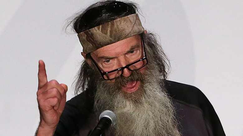 Phil Robertson of Duck Dynasty giving a speech