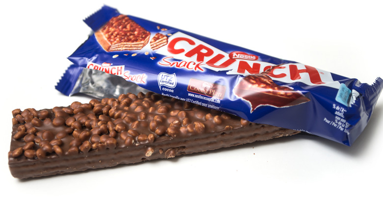 Nestle Crunch bar out of wrapper