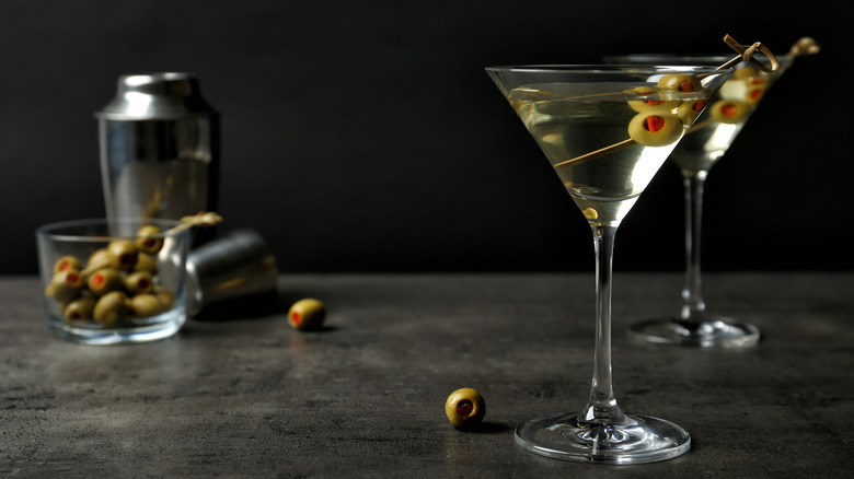 Martini with olives