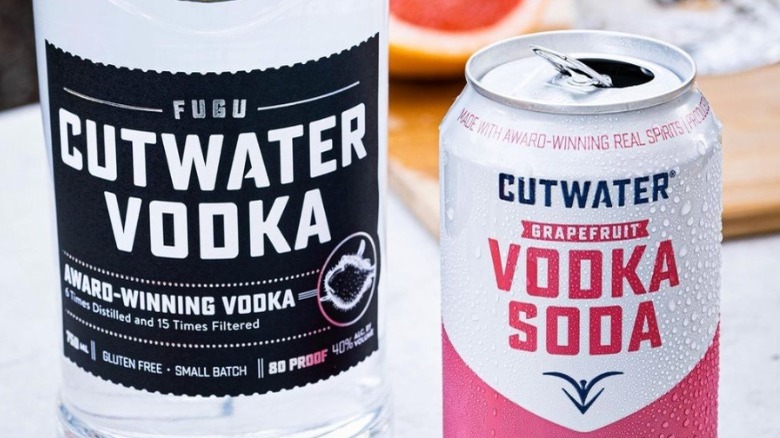 Cutwater vodka and canned cocktail