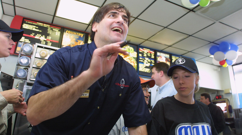 Mark Cuban working at Dairy Queen