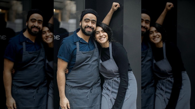 Daniela Soto-Innes and a coworker smiling