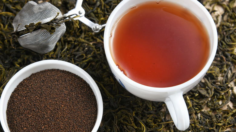 tea, tea leaves strainer