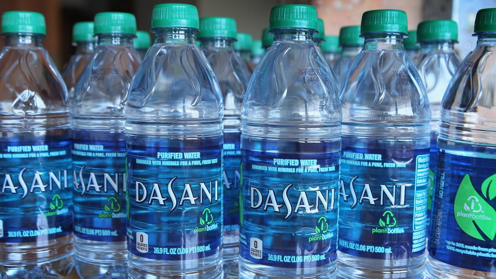 Bottles of Dasani water