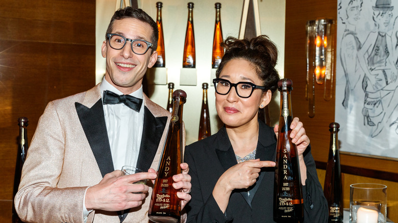 ndy Samberg and Sandra Oh celebrate with Tequila Don Julio 1942 at their private Golden Globes After-Party on Sunday, January 6 2019 in West Hollywood, California.