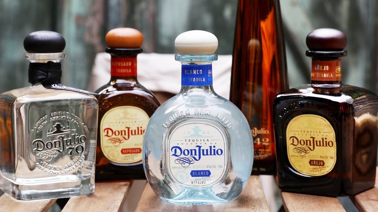 entire line of Don Julio tequila bottles