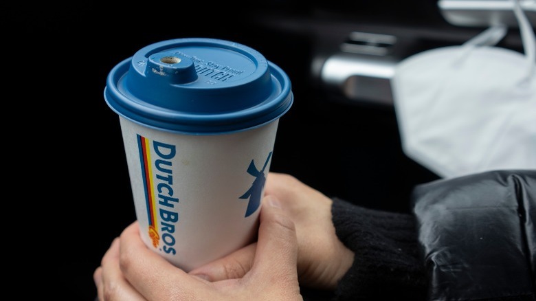 Dutch Bros contemplative coffee cup