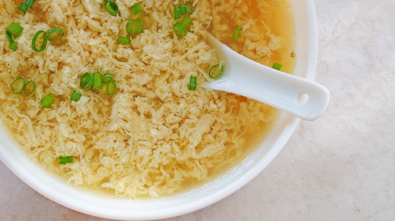 Bowl of egg drop soup