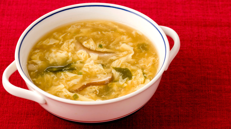 Bowl of egg drop soup