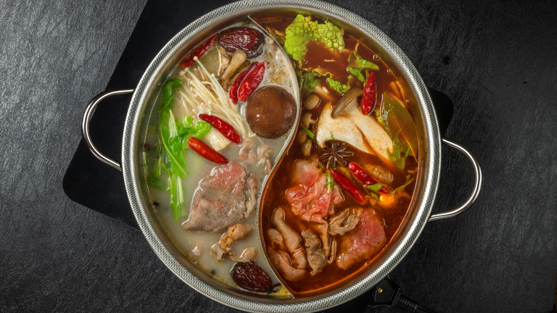 authentic Chinese flavors in a hot pot