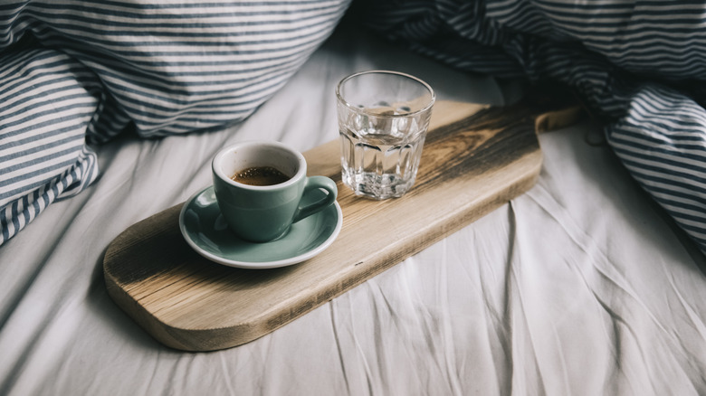 demitasse espresso cup and water