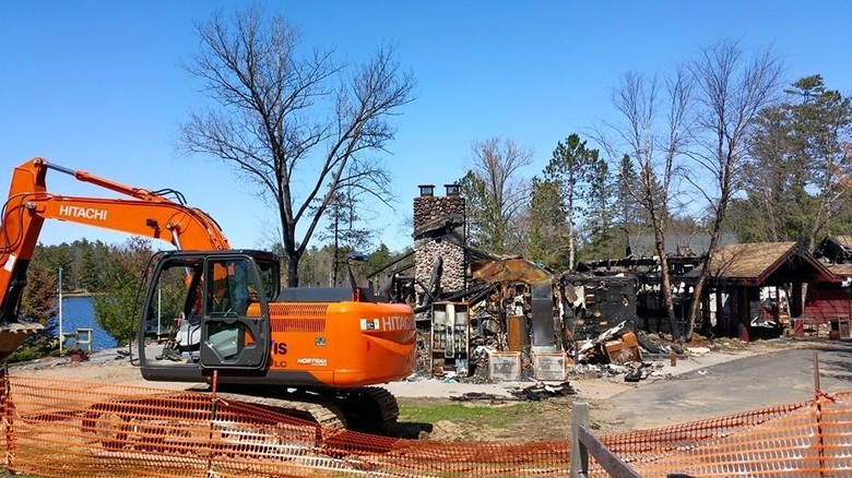 Fire debris Famous Dave's original smokehouse