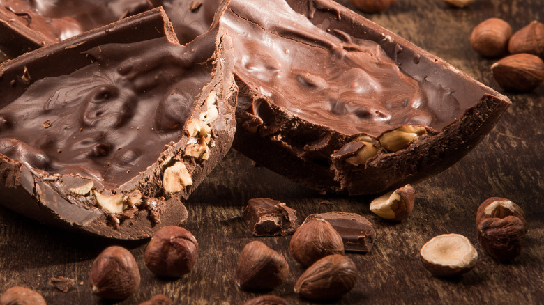 Chocolate and hazelnuts in harmony