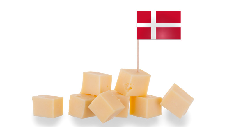 Danish flag and cheese