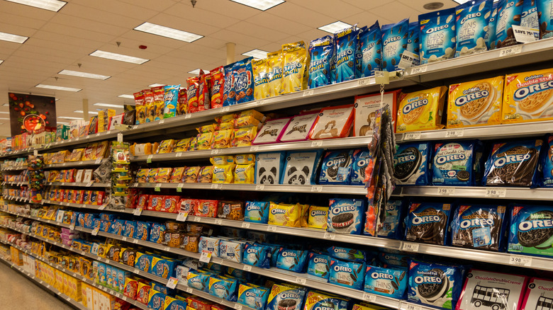 Grocery store cookie aisle