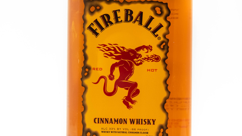 fireball whisky bottle