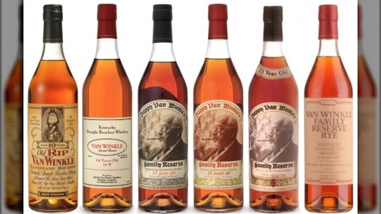 pappy van winkle bottles