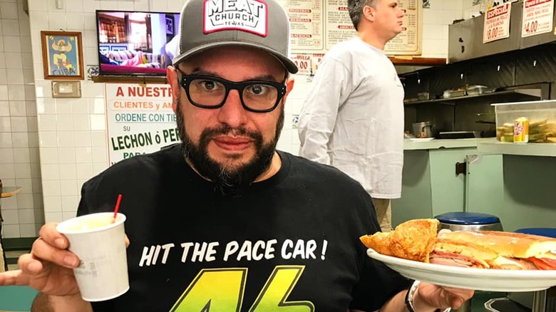 carl ruiz with cuban sandwich