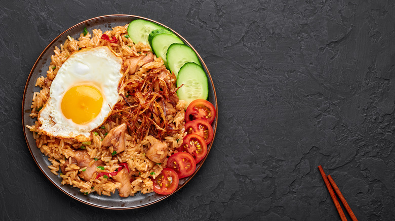 Nasi goreng in bowl