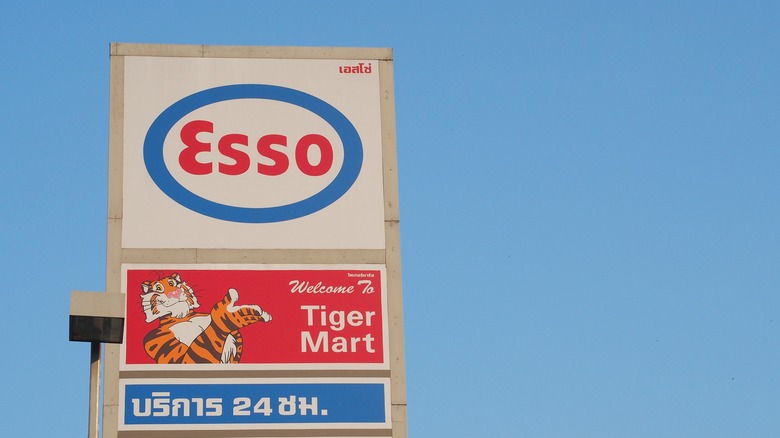 Esso Tiger on a sign 