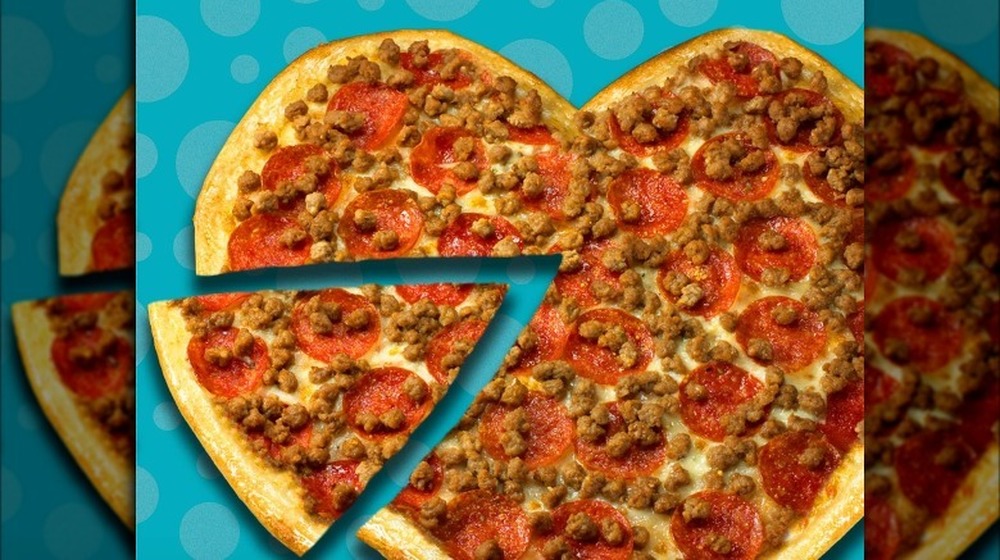 Mr. Gatti's Pizza in the shape of a heart