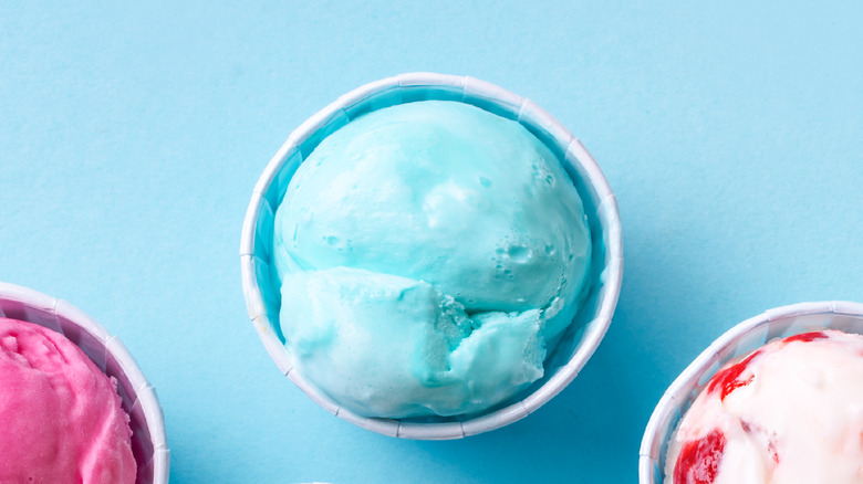 blue ice cream