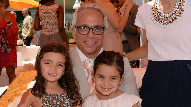 Geoffrey Zakarian with his two daughters 