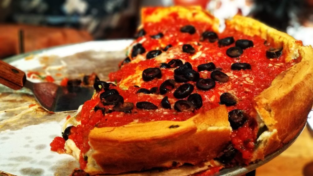 Deep Dish pizza at Giordano's Pizza