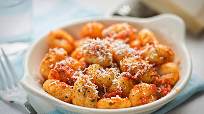 gnocchi on a plate