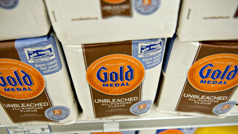 Gold Medal flour in grocery store 