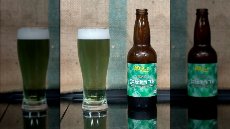 green beer and bottle