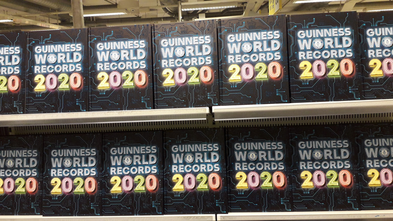 Guinness Book of World Records periodicals on display