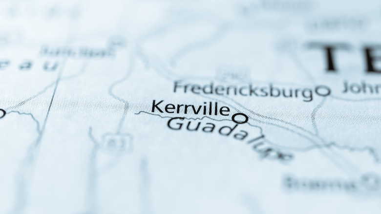 map of Texas showing Kerrville