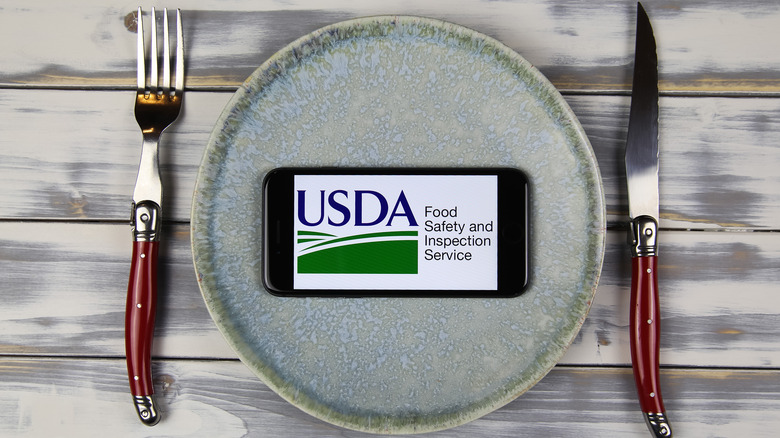 USDA logo on smartphone