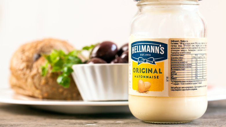 Hellmann's fan tattoo with bottle of mayo