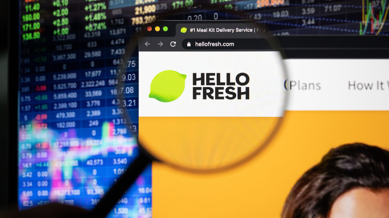 HelloFresh on a stock market screen