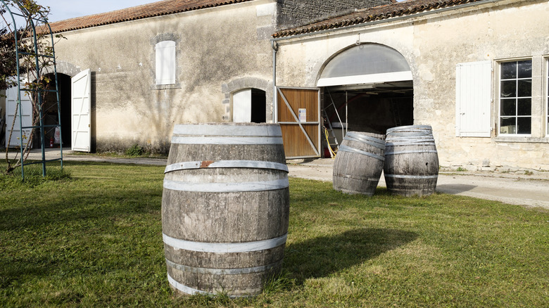 Cognac barrels in Cognac, France