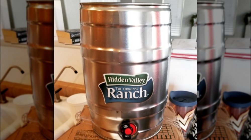 Picture of  a keg of Hidden Valley Ranch