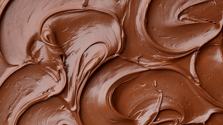 melted chocolate swirls