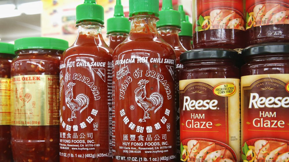 Huy Fong Sriracha bottles