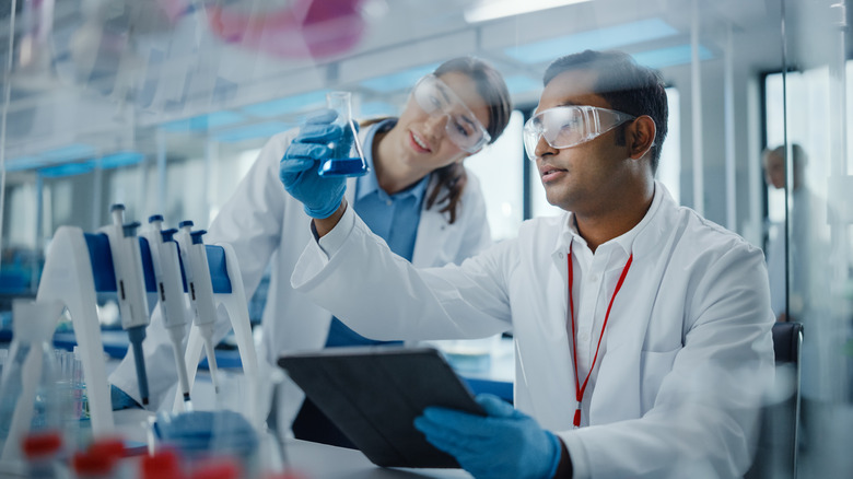 scientists working in lab