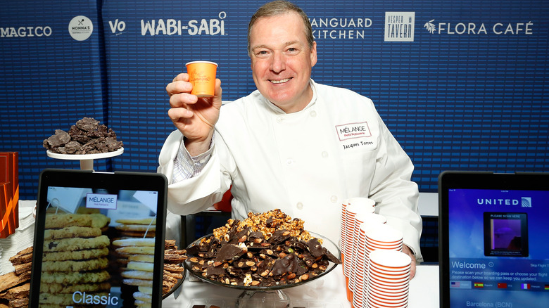 Jacques Torres with baked goods