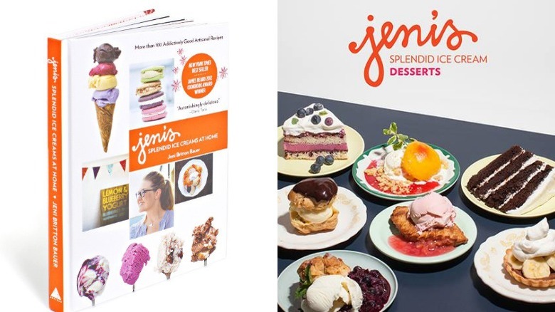 The covers of Jeni's Splendid Ice Creams cookbooks by Jeni Britton Bauer