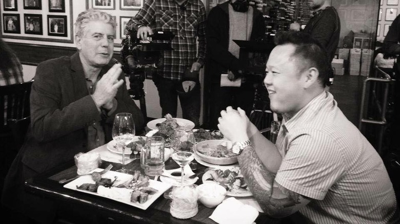 jet tila and anthony bourdain eating together